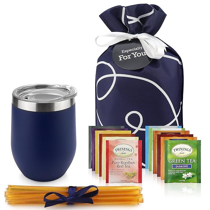 Tea Gift Set for Tea Lovers - Includes Double Insulated Tea Cup 12 Uniquely Blended Teas and All ... | Amazon (US)