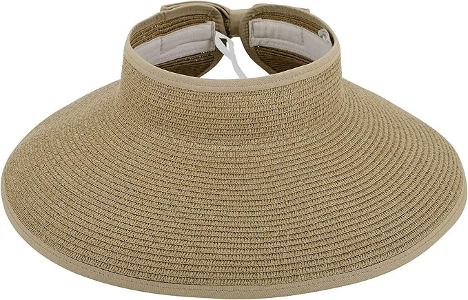 Simplicity Women's UPF 50+ Wide Brim Roll-up Straw Sun Hat Sun Visor | Amazon (US)