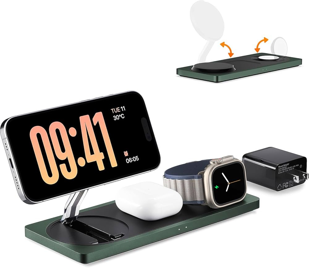 3 in 1 Charging Station for Apple Devices: Used for iPhone and Watch Charging Station with Magsaf... | Amazon (US)