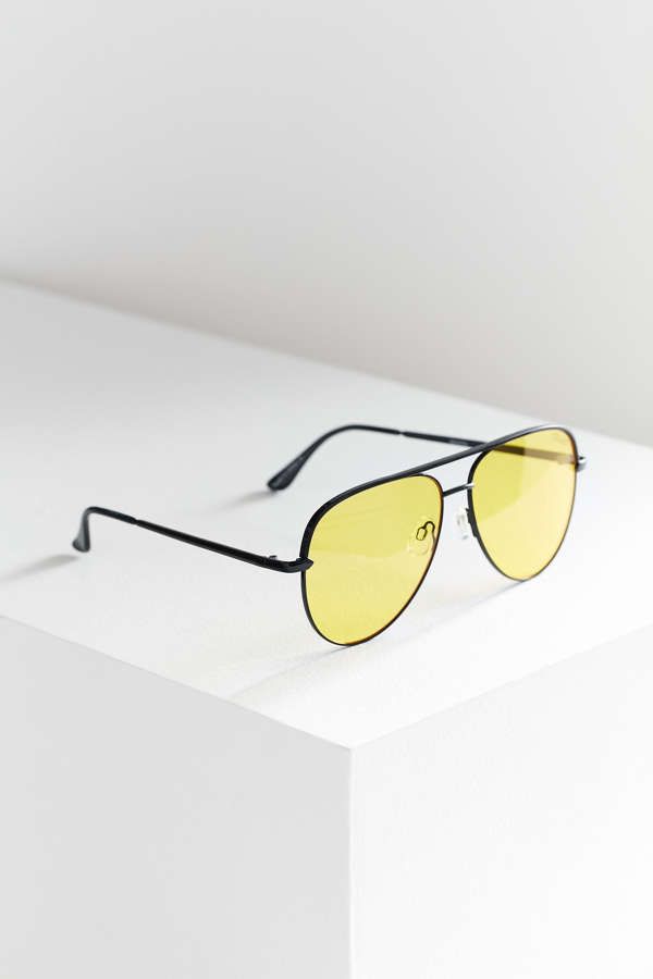 Quay X Desi Perkins Sahara Aviator Sunglasses | Urban Outfitters US