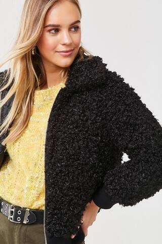 Boucle Knit Teddy Jacket | Forever 21 (US)