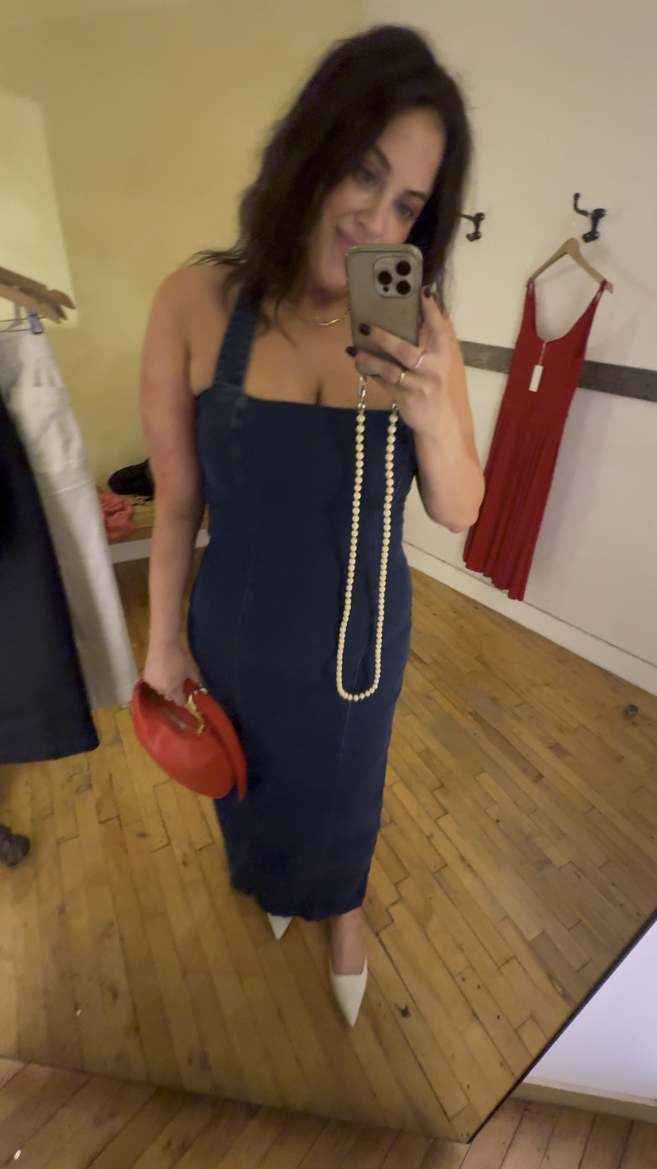 reformation evita denim dress Bri_Springs on LTK