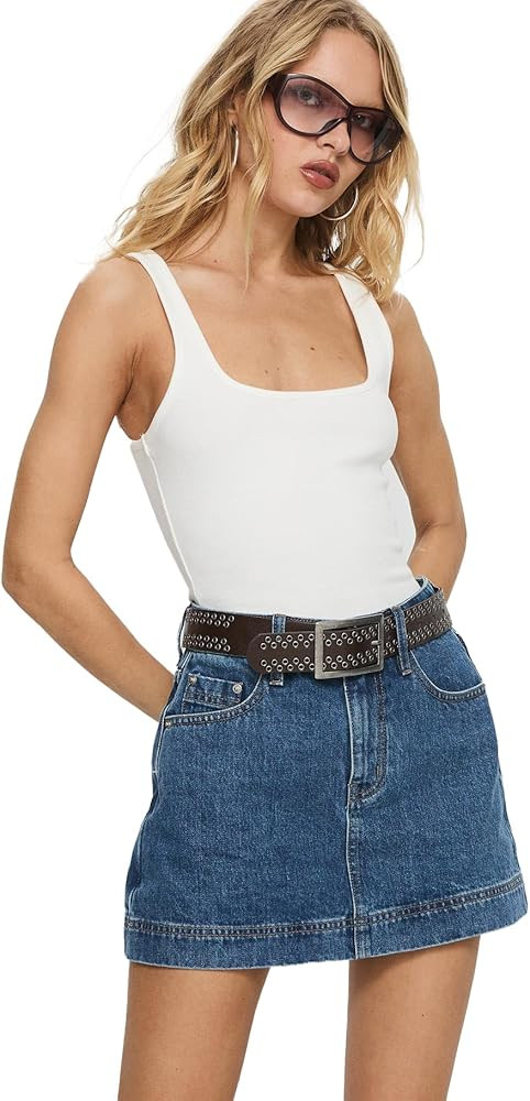 Princess Polly Women's Gazelle Denim Skort | Amazon (US)