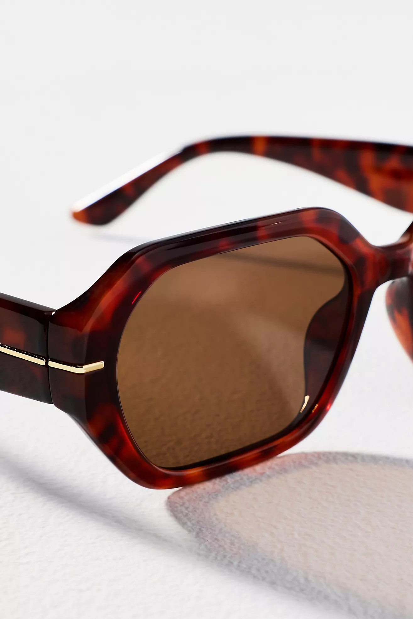 I-SEA Geometric East West Rectangle Sunglasses | Anthropologie (US)