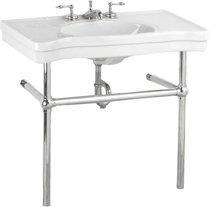 Renovators Supply Manufacturing Wall Mount Bathroom Sink – 35.5" Wide Belle Epoque White Porcel... | Amazon (US)