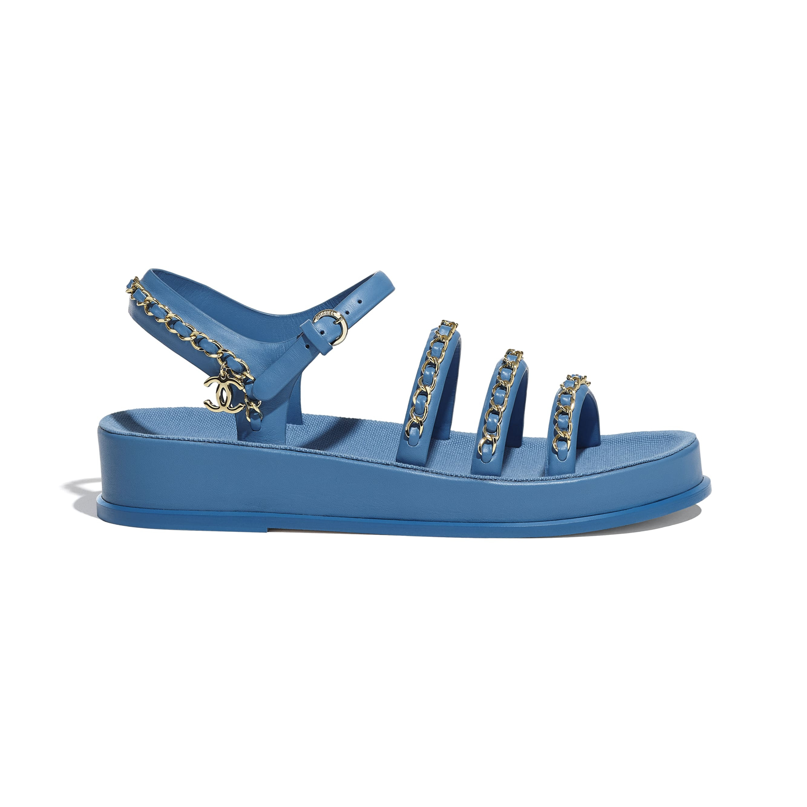 Calfskin Blue Sandals | CHANEL | Chanel, Inc. (US)