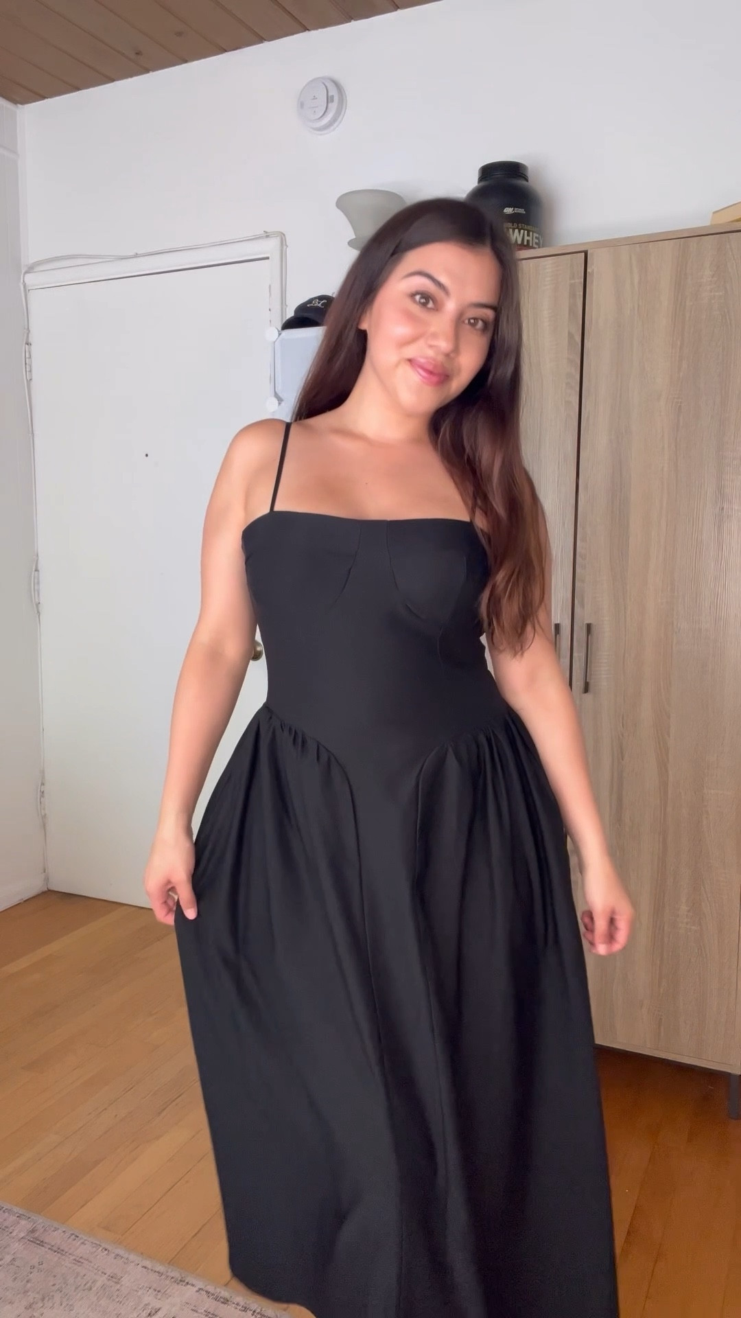 This black dress is a classic wardrobe staple with a flattering corset-style bodice and adjustable spaghetti straps. The structured top and flowy skirt create a chic, feminine silhouette that’s perfect for date night or a summer event. Linking this timeless LBD on LTK—so versatile and easy to dress up or down! #chic #staplepiece

#LTKStyleTip #LTKSeasonal #LTKTravel