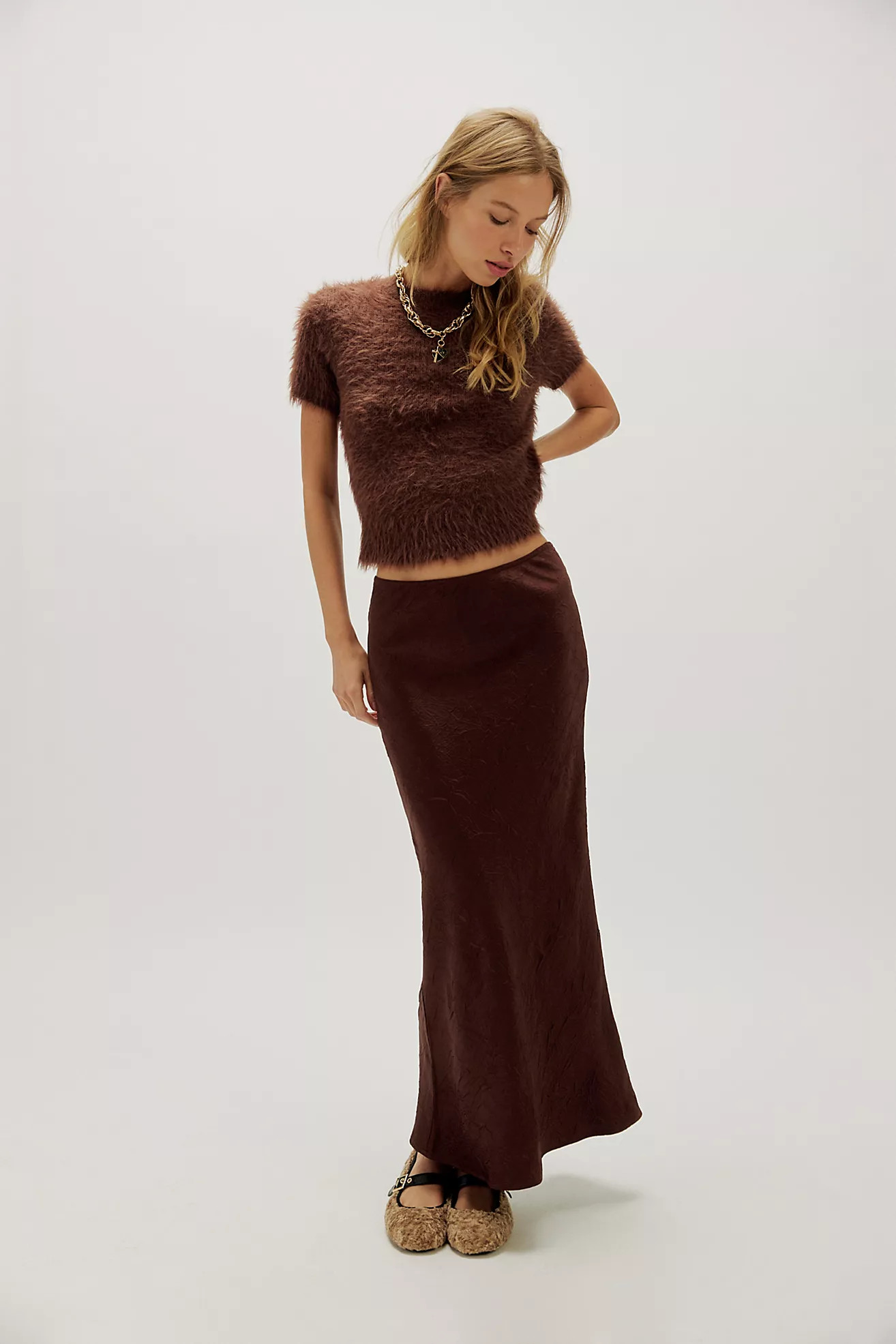 Alexandra Maxi Crushed Satin Skirt Set | Free People (Global - UK&FR Excluded)
