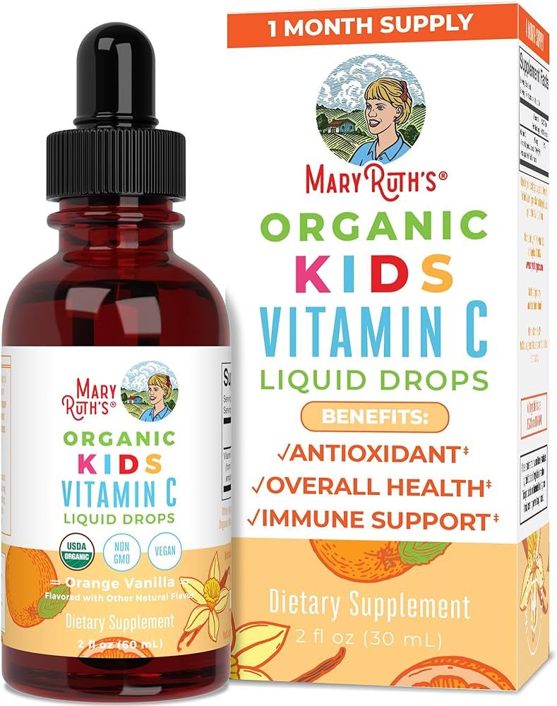 MaryRuth Organics USDA Organic Kids Vitamin C Drops, Vegan Vitamin C Immune Support Supplement fo... | Amazon (US)