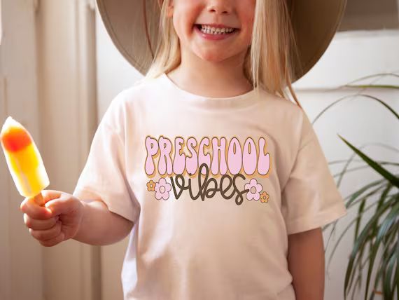 Retro Preschool Vibes Shirt First Day of Preschool Shirt 1st - Etsy | Etsy (US)