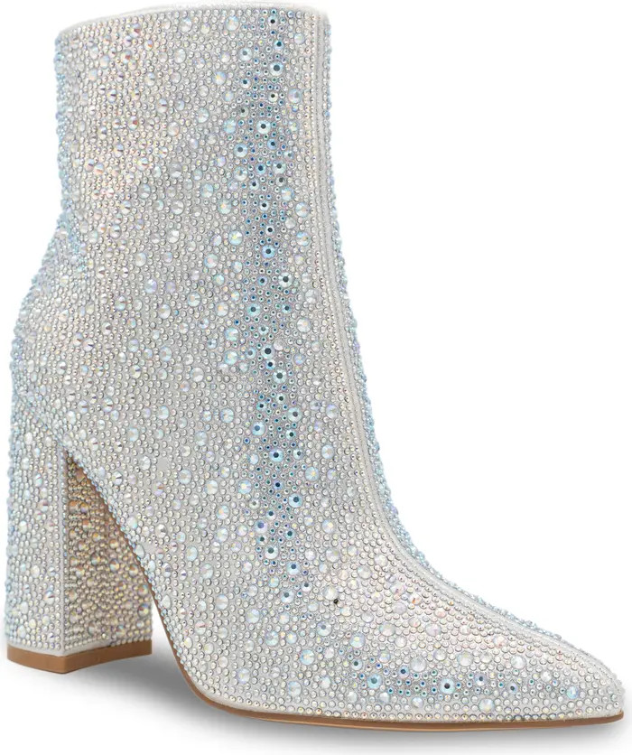 Silver Block Heel Bootie (Women) | Nordstrom