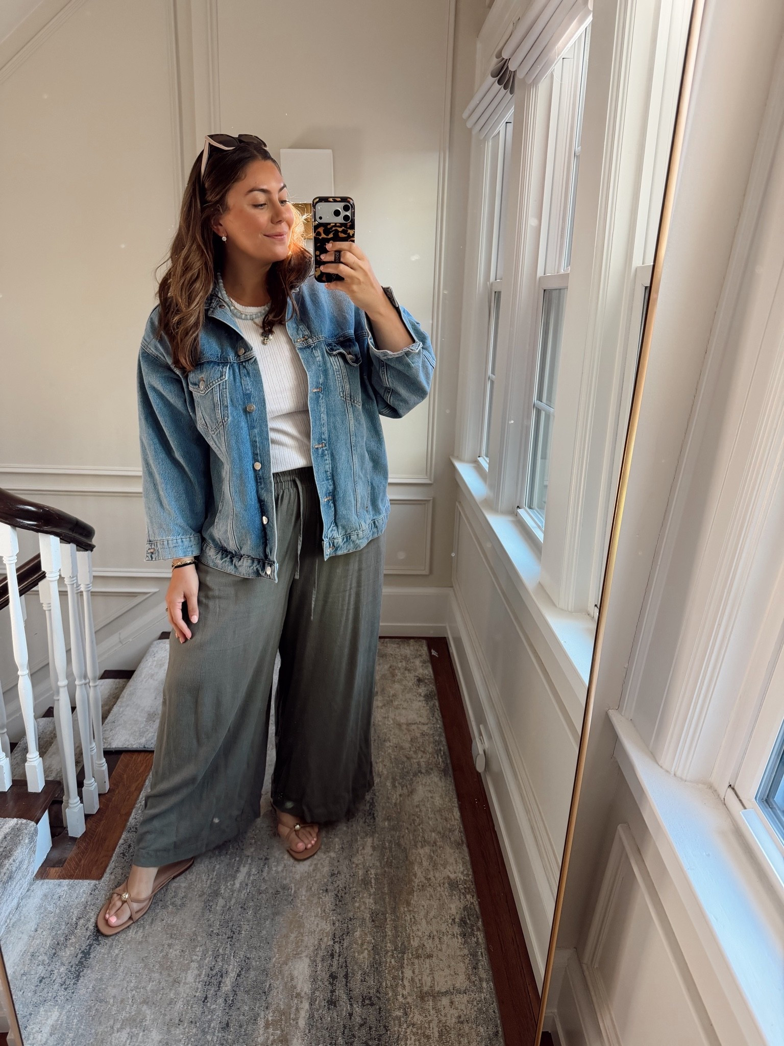 Outfit of the day, a.k.a. rushing myself out the door with two kids watching me get ready lol 

Wearing size 1X in denim jacket, XXL in t-shirt, 16 in pants (old city chic, sharing similar styles)

#LTKootd #LTKmomlife #LTKMidsize