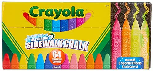Crayola Sidewalk Chalk, Washable, Outdoor, Easter Gifts for Kids, 64 Count | Amazon (US)