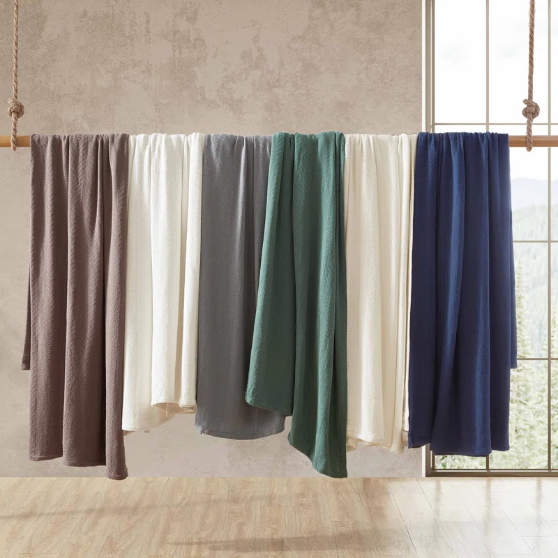 Herringbone Knitted Throw Blanket | Wayfair North America