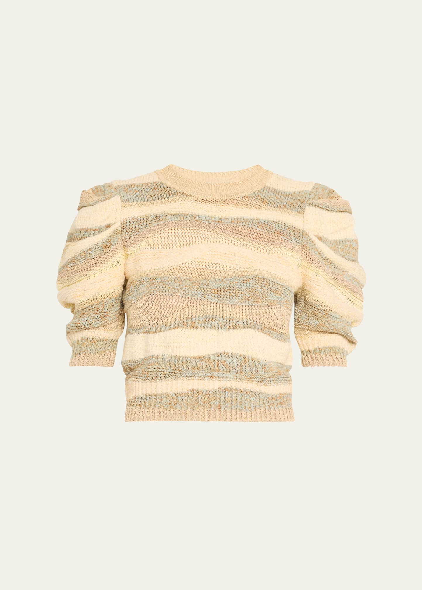 Ulla Johnson Odie Puff-Sleeve Cotton-Blend Knit Top | Bergdorf Goodman