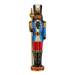 3.5 ft. LED Nutcracker with Staff Holiday Porch Greeter | The Home Depot