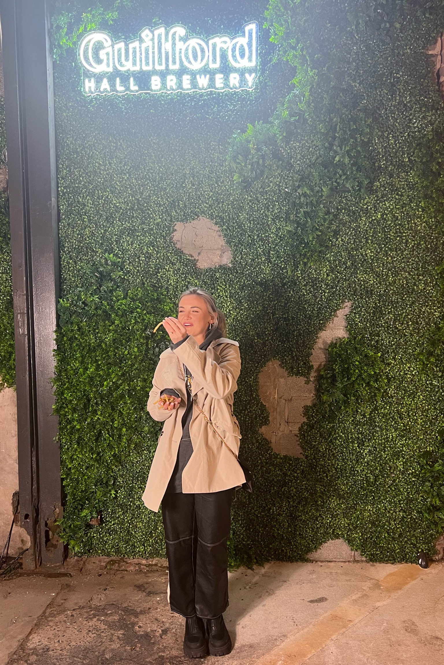 When fries are life lol
Casual Saturday night outfit! Had to throw on a hoodie because it was chillier than expected but still
Cute! 
#stripes #leatherpants #boots #trenchcoat

#LTKstyletip #LTKunder100 #LTKSale