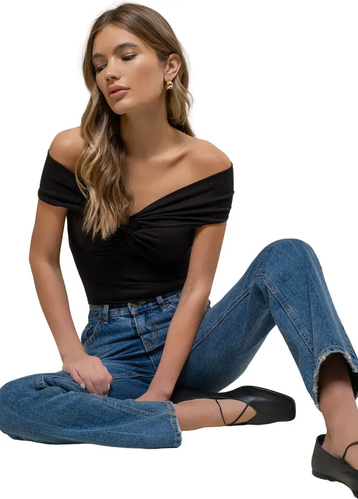 Blu Pepper Off the Shoulder Knit Crop Top | Nordstromrack | Nordstrom Rack