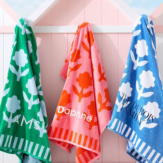 Bloom Terry Velour Beach Towel​ | Mark and Graham