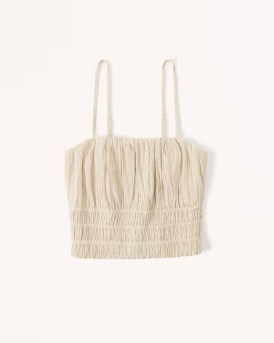 Smocked Crinkle Set Top | Abercrombie & Fitch (US)
