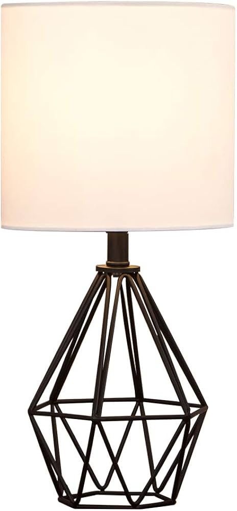COTULIN Black Bedside Table Lamp,Small Nightstand Lamp for Bedroom,Modern Desk Lamp with TC Fabri... | Amazon (US)