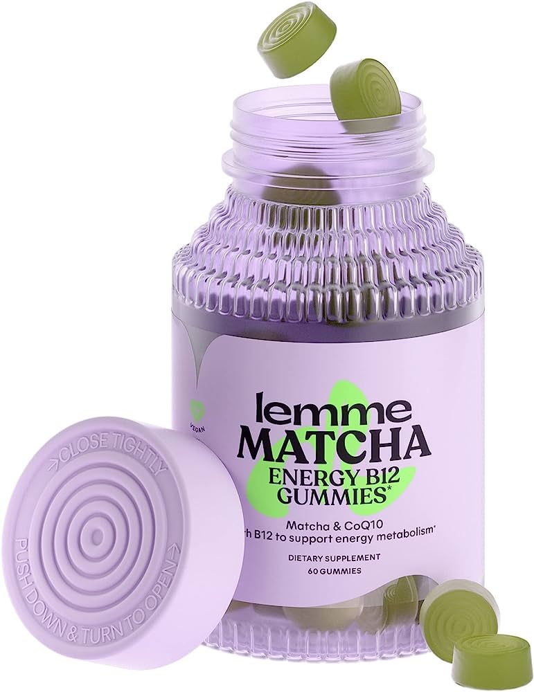 Lemme Matcha Superfood Energy Gummies with Organic Matcha Green Tea, Vitamin B12 and Antioxidant ... | Amazon (US)