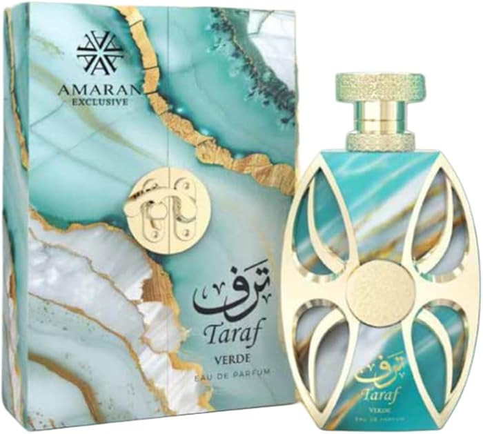Exclusive TARAF VERDE Eau de Parfum, 100ml byAmaran Turquoise and Gold Design Bottle UNISEX | Amazon (US)