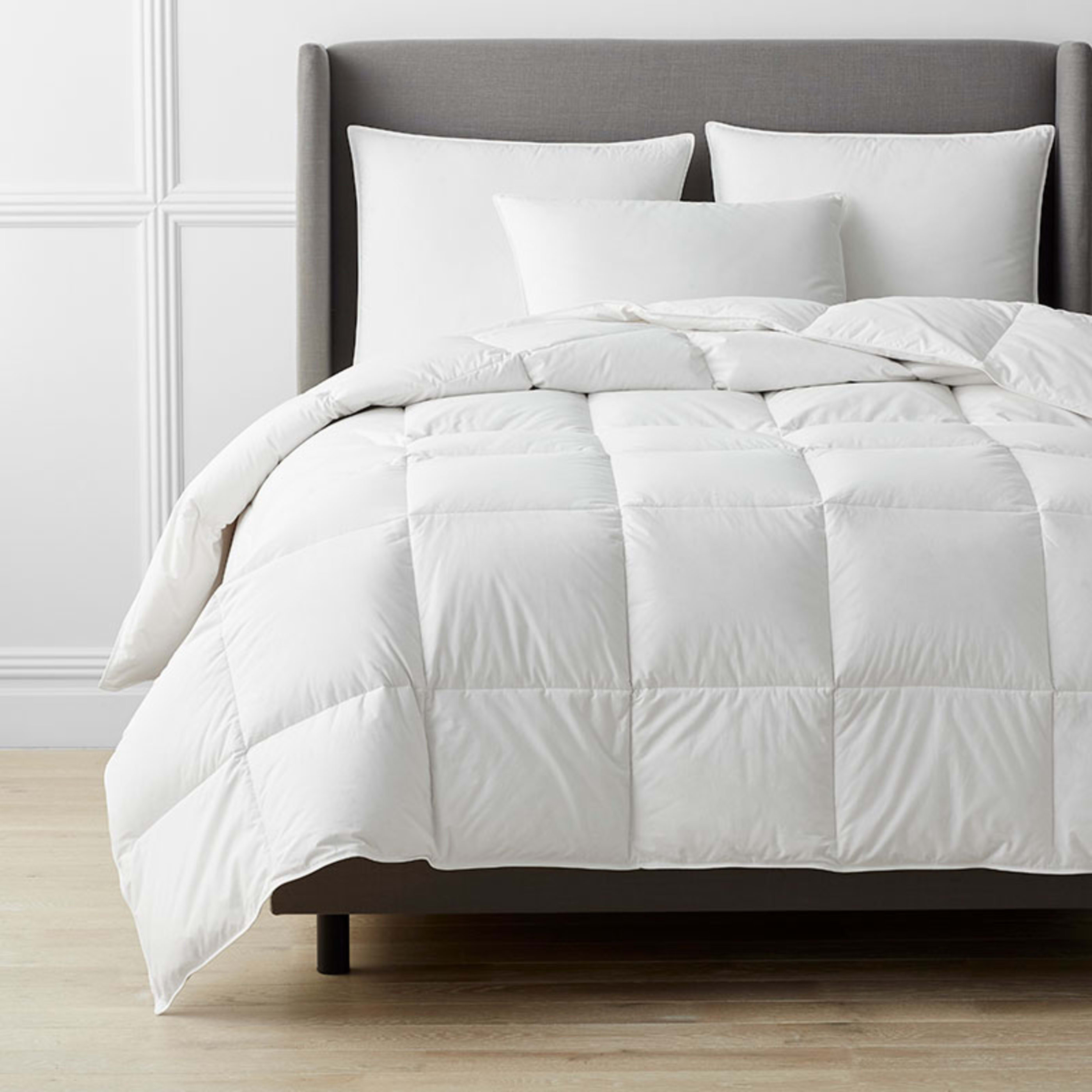 Premium Organic Cotton, Down Light Warmth Comforter - White, King | The Company Store