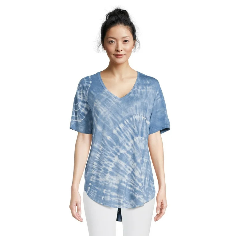 Time and Tru Women's V-Neck Tunic T- Shirt | Walmart (US)
