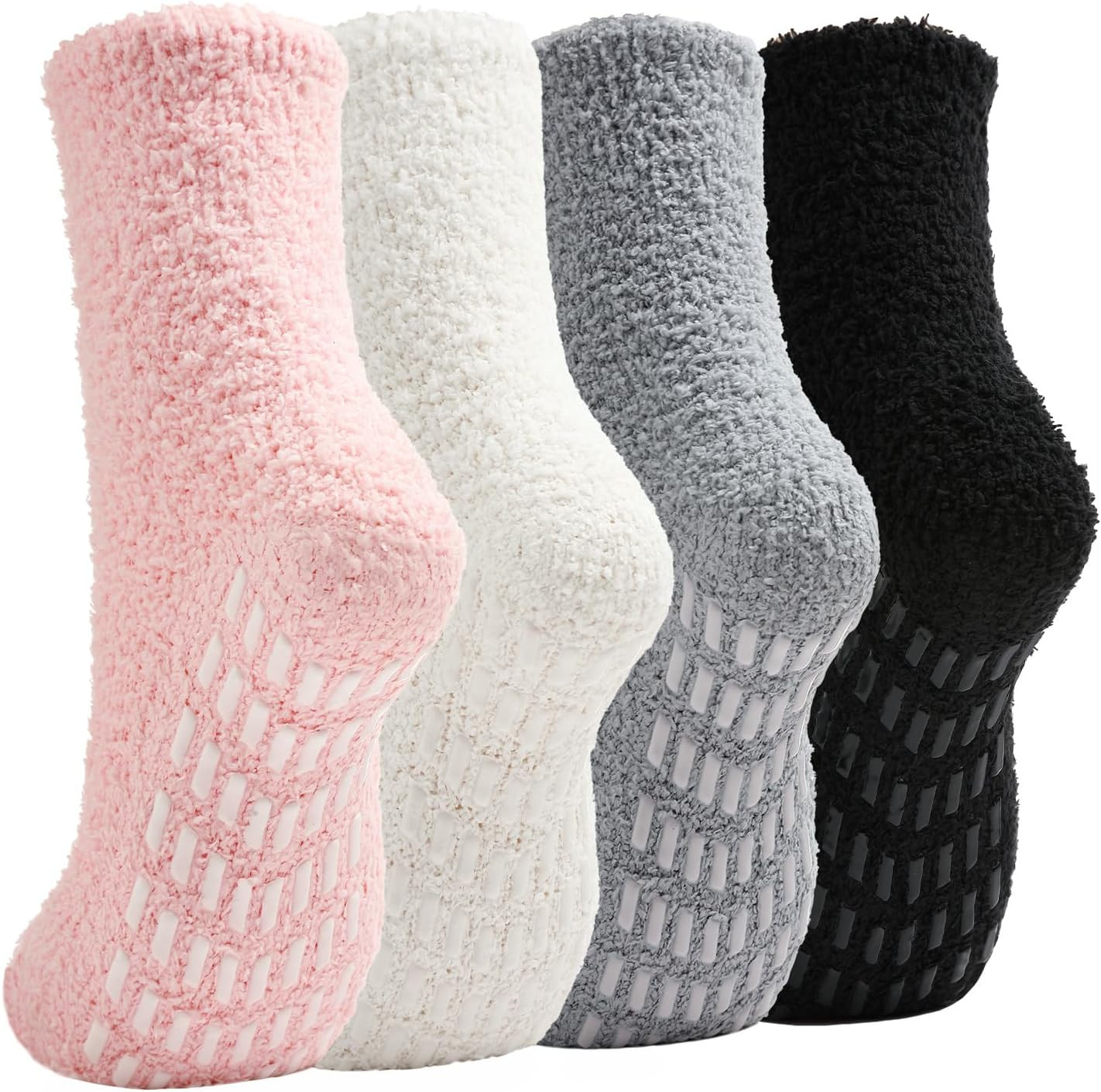 Slipper Socks for Women Men Grip Hospital Socks with Grips Fuzzy Non Slip Warm Womens Gifts | Amazon (US)