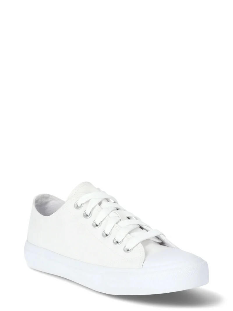 No Boundaries Classic Lace Up Sneakers, Wide Width Available, Womens - Walmart.com | Walmart (US)