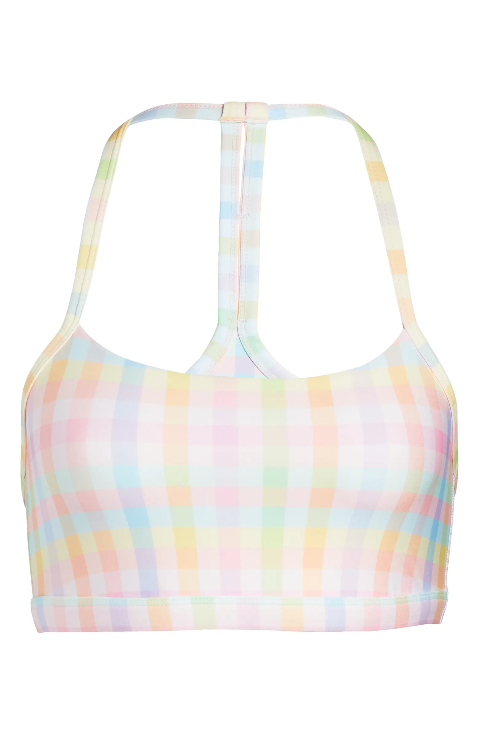 Beyond Yoga Check Racerback Sports Bra | Nordstrom | Nordstrom
