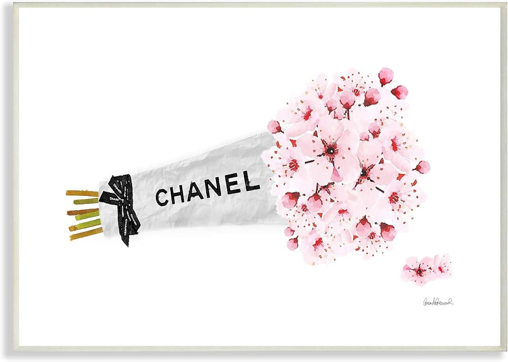 Stupell Industries Fashion Chanel Wrapped Cherry Blossoms Wall Plaque, 13 x 19, Multi-Color | Amazon (US)