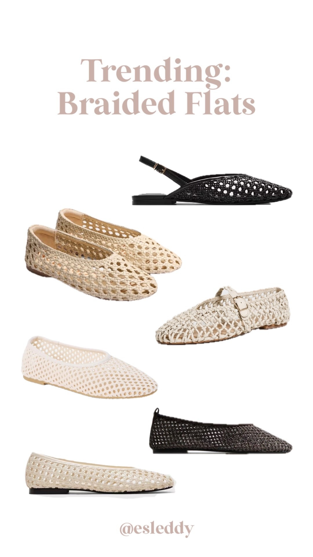 Loving the braided woven flats trend for spring!