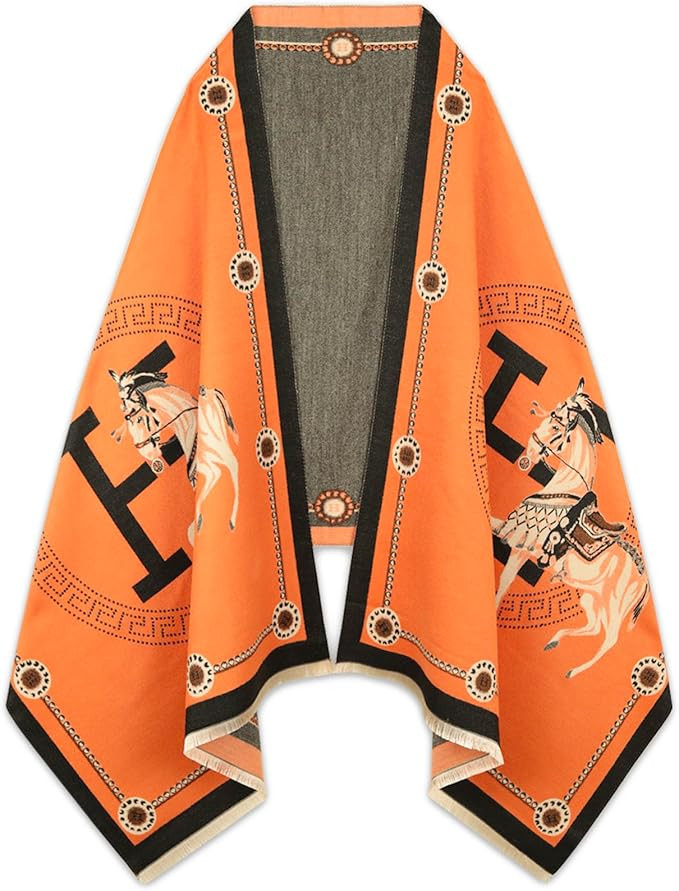 EXTREE Scarfs for Women Pashmina Silky Shawl Wrap for Evening Dressing Blanket Open Front Poncho ... | Amazon (US)