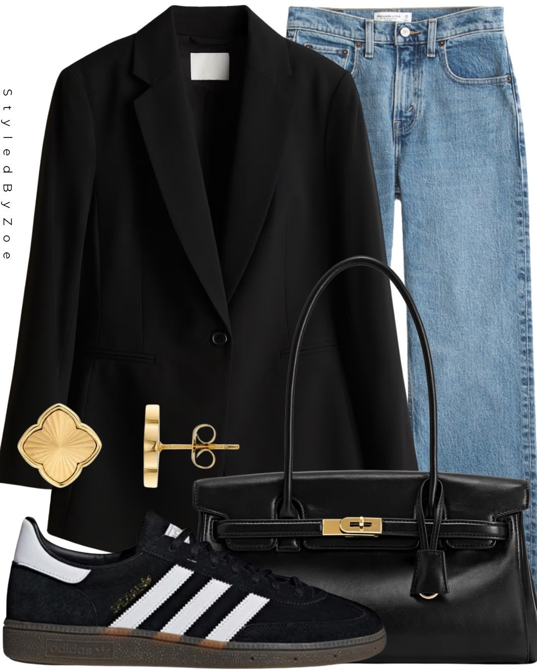 Black blazer + straight leg jeans + Adidas trainers = the formula for an effortlessly chic outfit. If you’re building a capsule wardrobe or looking for elevated everyday outfit ideas, this combination never fails. Featuring classic wardrobe staples that work year-round and can be dressed up or down. Shop the look and similar finds below

#LTKuk #LTKjeans #LTKeurope