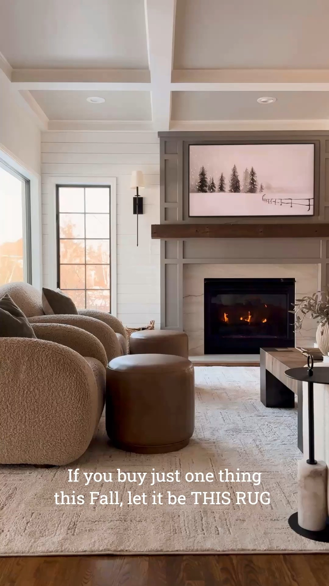 #ad The only Rug you need this Fall!  I love this rug so much we have it in 3 different places and I’m about to rebuy it for our family room. The colors, pattern and thickness are all perfect. It doesn’t shed, is light in color but has variations to hide traffic and wear. I can also attest that it cleans well. With a family of 5 and 2 dogs we needed something that can hold up and this rug checked all the boxes! @wayfair #wayfair #wayfairpartner