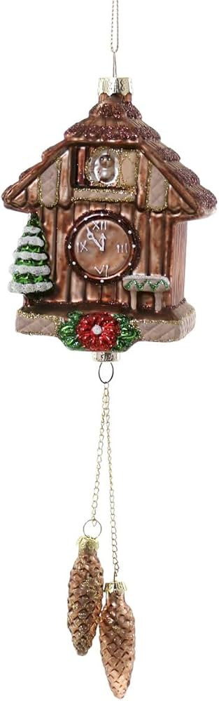 The Bridge Collection Cuckoo Clock Ornament - Cuckoo Bird Clock Christmas Tree Ornaments - Vintag... | Amazon (US)