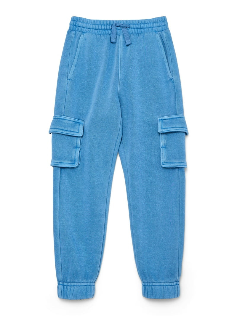 Wonder Nation Boys Garment Dyed Fleece Cargo Pants, Sizes 4-18 & Husky | Walmart (US)