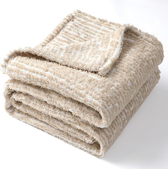 Sherpa Throw Blanket for Couch—Soft Blankets & Throws,Fuzzy Blanket for Bed Sofa,Fluffy Warm Co... | Amazon (US)