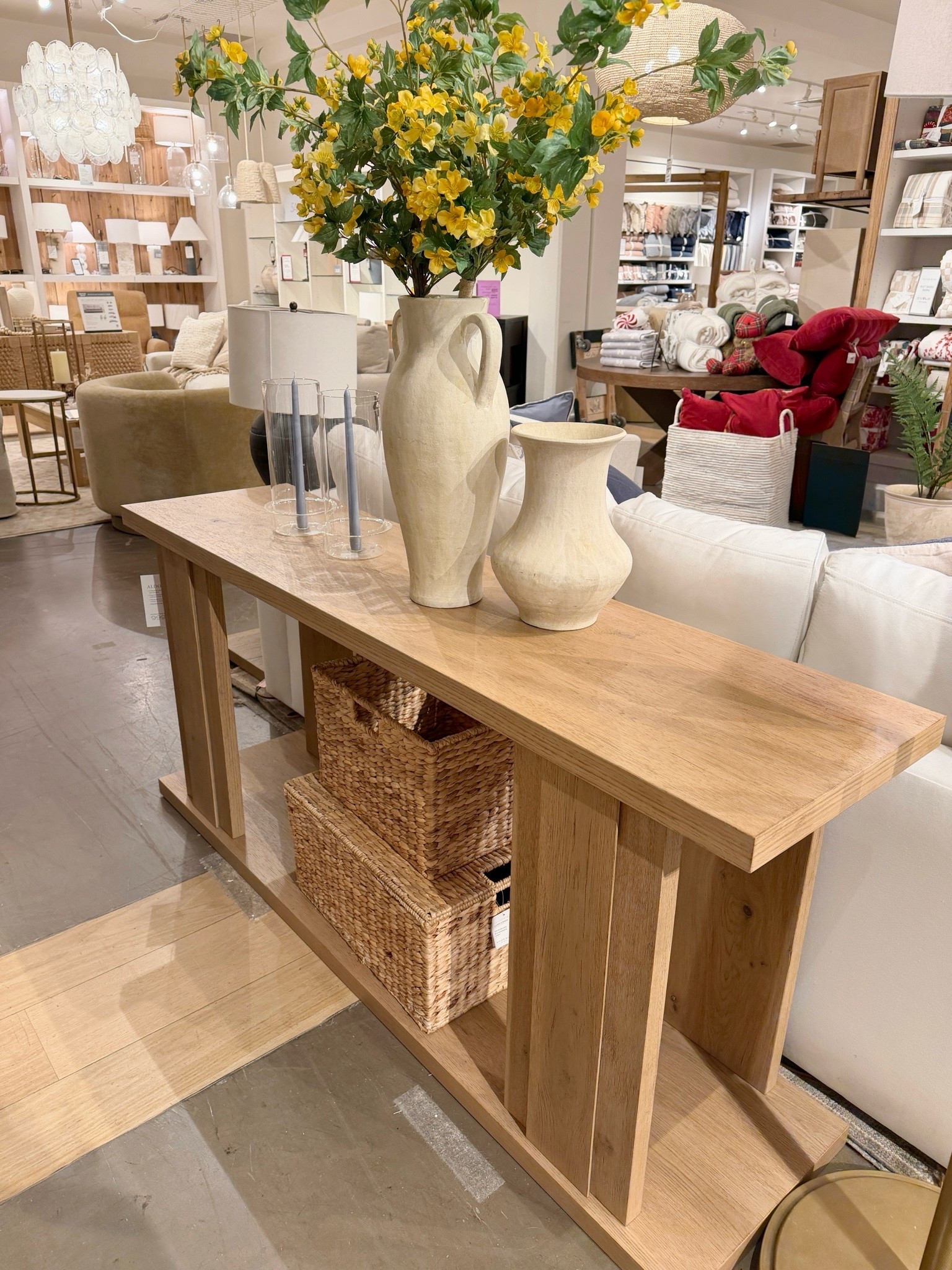 The Aldon Console Table from Pottery Barn has such a beautiful elevated look with its clean architectural silhouette and warm Maize wood finish. 🤎 A gorgeous statement console table that feels timeless and high-end. Linked this piece and more similar styles! 🤗 #ConsoleTable #EntrywayInspo #PotteryBarn

#LTKHome #LTKSaleAlert
