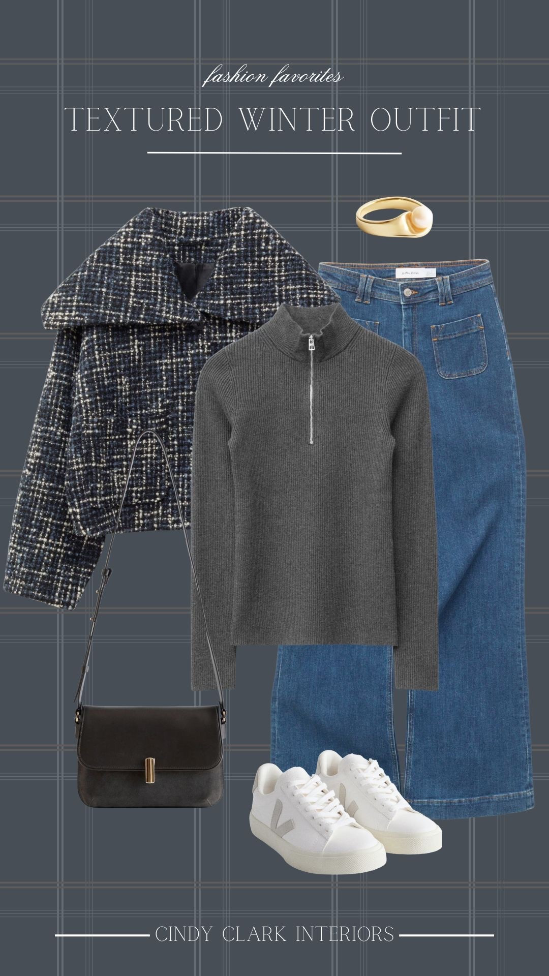 The cutest layered and textured look for winter! The collar on this jacket is so cute and I love it paired more effortlessly with jeans and sneakers! 

#LTKSaleAlert