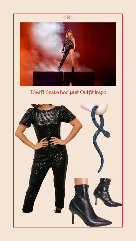 curvy outfit inspired by Taylor Swifts black and red snake Eras Tour bodysuit 🐍

#LTKcurves #LTKFestival #LTKFind
