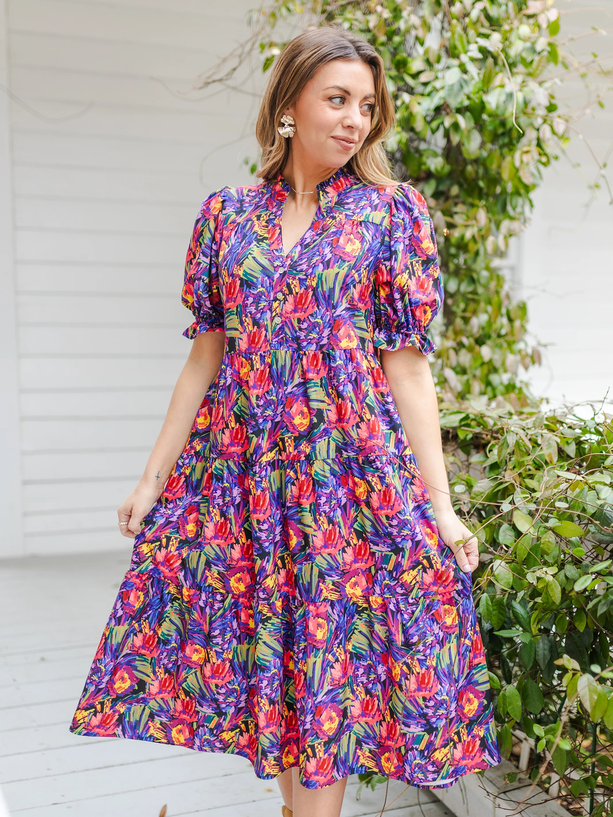 Evie Dress | Wanderlust Multi | Michelle McDowell