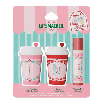 Lip Smacker Holiday Cafe Lip Balm Trio - Hot Chocolate Eggnog & Marshmallow - 3ct | Target