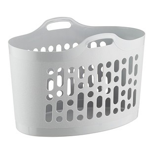 Flex Grey Laundry Basket | The Container Store