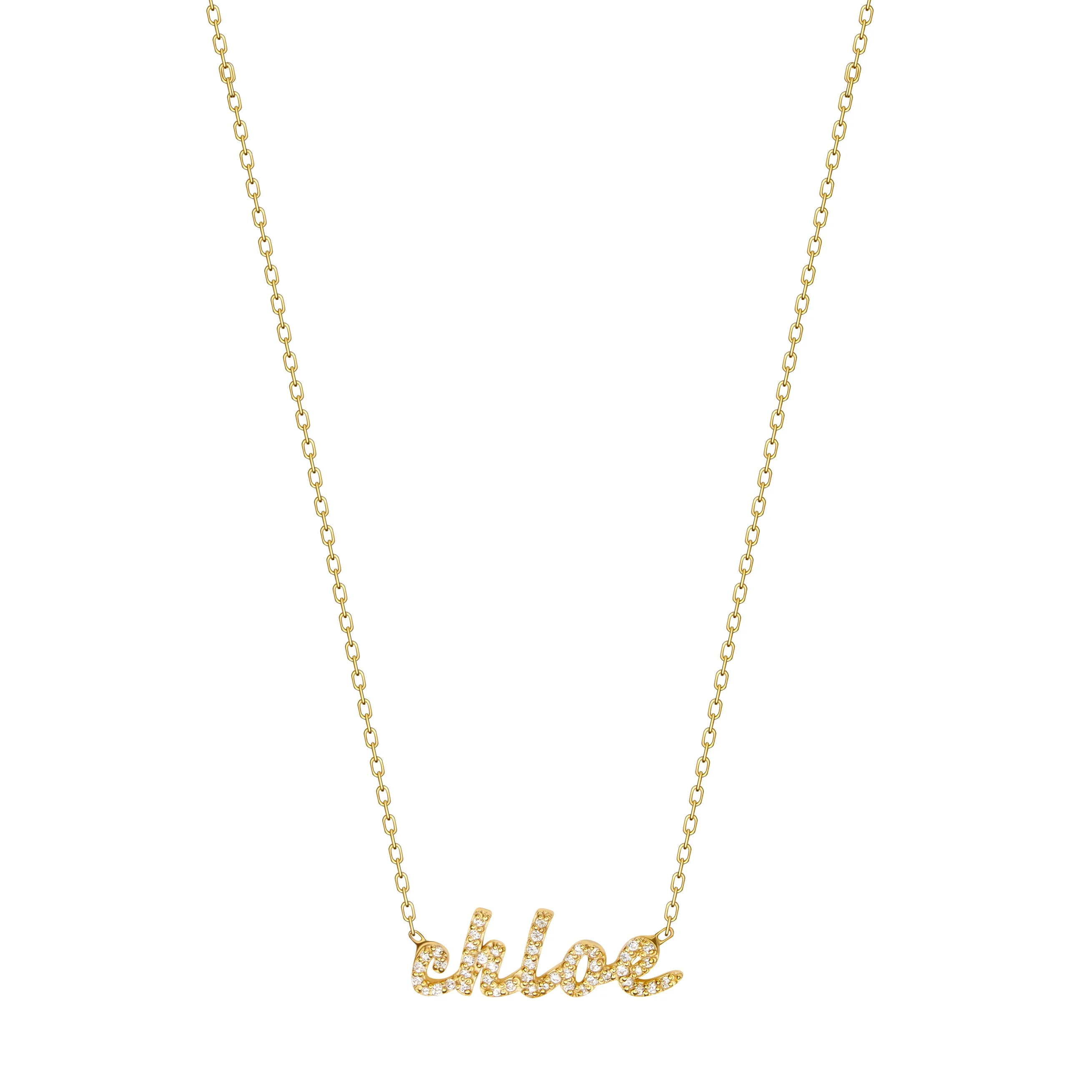 Script Cubic Zirconia Name Necklace | Lola James Jewelry