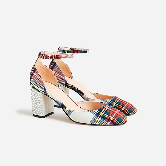 Maisie studded heels in Stewart tartan | J. Crew US