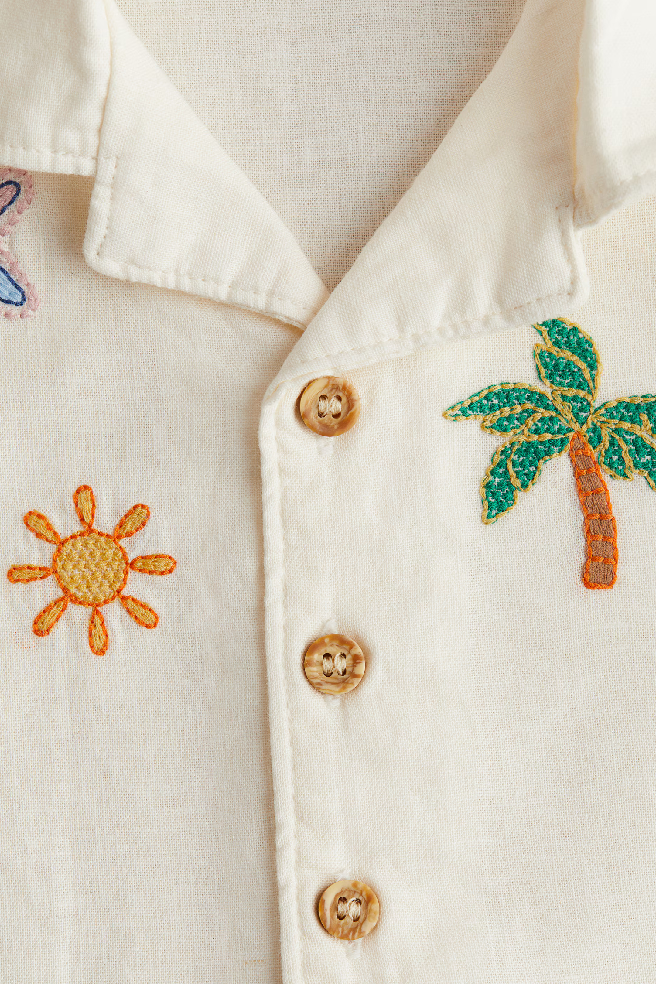 Linen-blend resort shirt | H&M (UK, MY, IN, SG, PH, TW, HK)