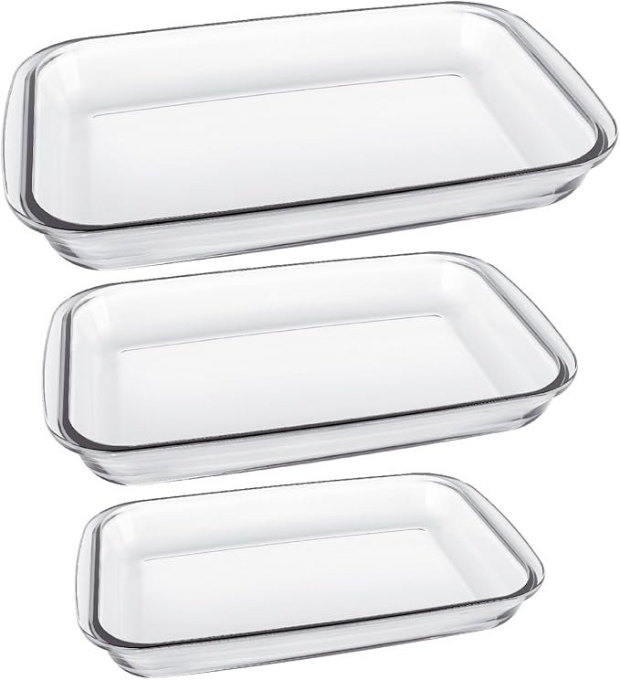 Conjunto de Refratários Celebrity, Retangular, 3 Peças, Incolor, Marinex | Amazon (BR)